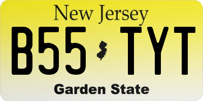 NJ license plate B55TYT