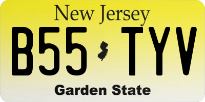 NJ license plate B55TYV