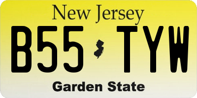 NJ license plate B55TYW