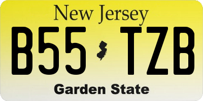 NJ license plate B55TZB