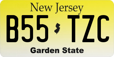 NJ license plate B55TZC