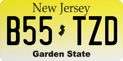 NJ license plate B55TZD