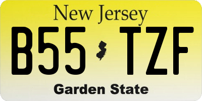 NJ license plate B55TZF