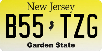 NJ license plate B55TZG
