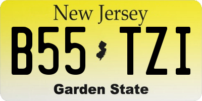 NJ license plate B55TZI