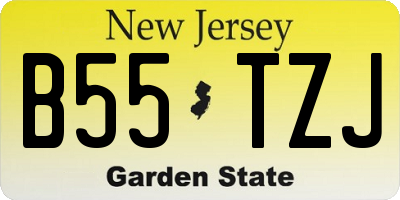 NJ license plate B55TZJ