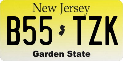 NJ license plate B55TZK