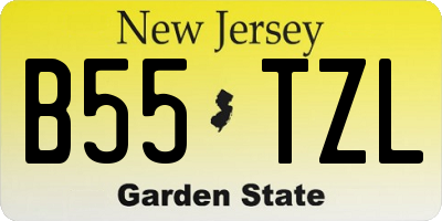 NJ license plate B55TZL