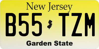 NJ license plate B55TZM