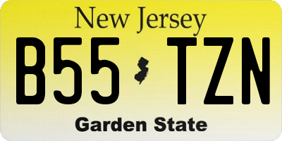 NJ license plate B55TZN