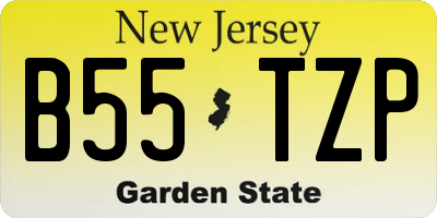 NJ license plate B55TZP