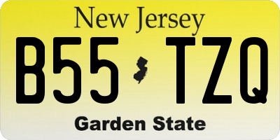 NJ license plate B55TZQ