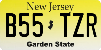 NJ license plate B55TZR