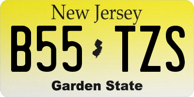 NJ license plate B55TZS