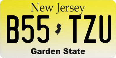 NJ license plate B55TZU