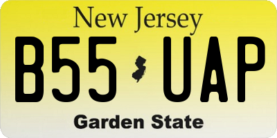 NJ license plate B55UAP
