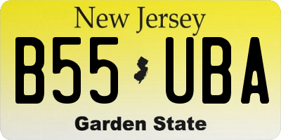 NJ license plate B55UBA