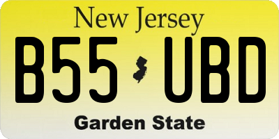 NJ license plate B55UBD