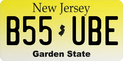 NJ license plate B55UBE