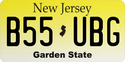NJ license plate B55UBG