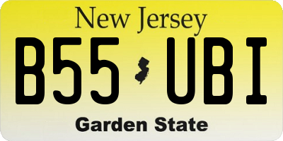 NJ license plate B55UBI