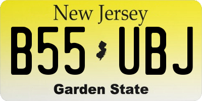 NJ license plate B55UBJ