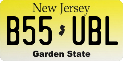 NJ license plate B55UBL