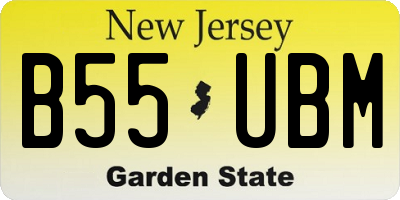 NJ license plate B55UBM