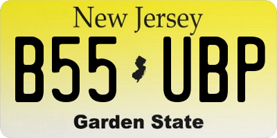 NJ license plate B55UBP