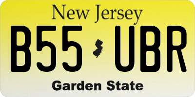 NJ license plate B55UBR