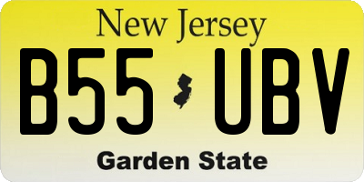 NJ license plate B55UBV