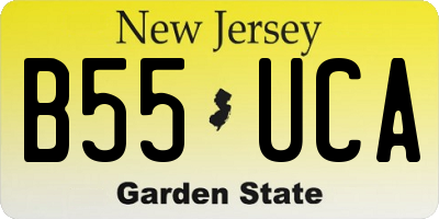 NJ license plate B55UCA