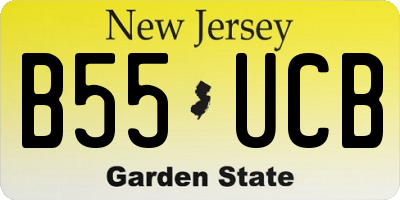 NJ license plate B55UCB