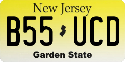 NJ license plate B55UCD