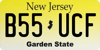 NJ license plate B55UCF