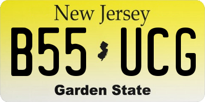 NJ license plate B55UCG