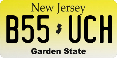 NJ license plate B55UCH
