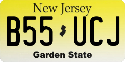 NJ license plate B55UCJ