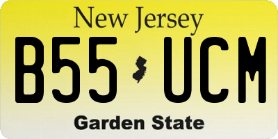 NJ license plate B55UCM