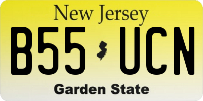 NJ license plate B55UCN