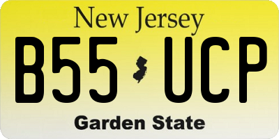 NJ license plate B55UCP