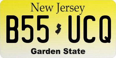 NJ license plate B55UCQ