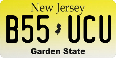 NJ license plate B55UCU