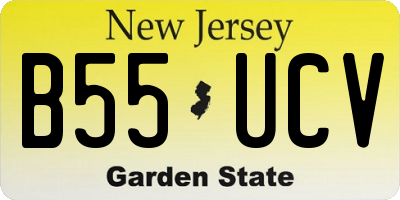 NJ license plate B55UCV