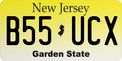 NJ license plate B55UCX