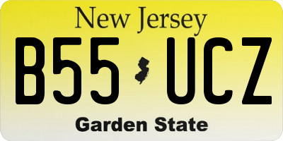 NJ license plate B55UCZ