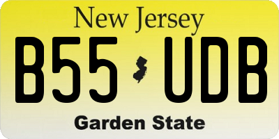 NJ license plate B55UDB