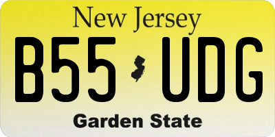 NJ license plate B55UDG