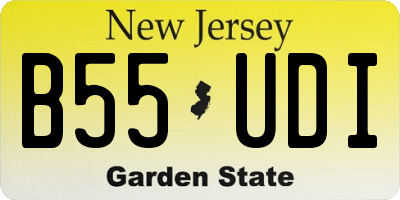 NJ license plate B55UDI
