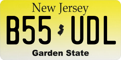NJ license plate B55UDL